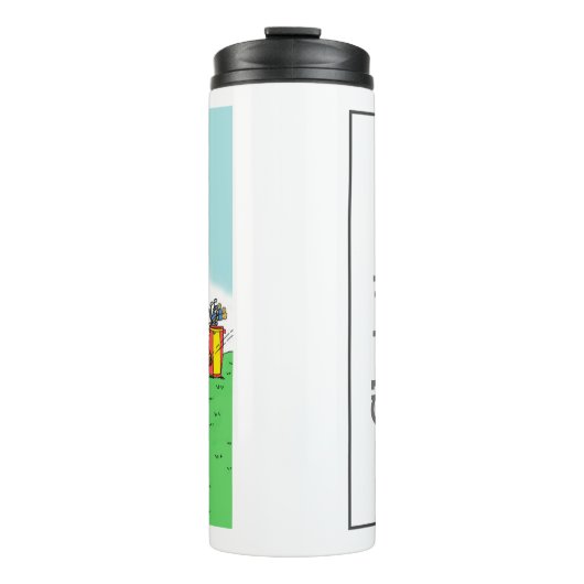 Golfer in einer Drehung - Funny Thermosbecher (Vorderseite)