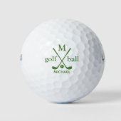 Golfer Initial und Name . Army-Green Monogram Golfball (Vorderseite)