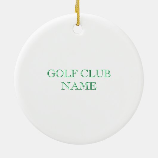 Golfer INITIALS Clubs Golfspiel Zeitloses Golfspie Keramik Ornament (Hinten)