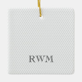 Golfer INITIALS FOTO Golf Ball Memorandum Sake Keramikornament