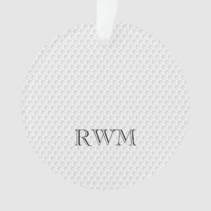 Golfer INITIALS FOTO Golf Memorial Ornament