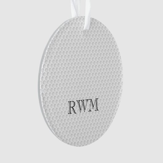 Golfer INITIALS Golf Gedenkstätte Ball Ornament (Vorderseite)
