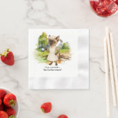 Golfer is on golf course for cat lovers serviette (Beispiel)