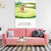 Golfer is on putting green for Siamese Cat lovers Leinwanddruck (Insitu (Wohnzimmer))