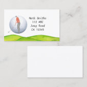 Golfer ist die golfende Visitenkarte (Vorne/Hinten)