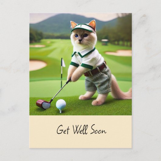Golfer ist Golfer für Katzenliebhaber, um bald wie Postkarte (Vorderseite)