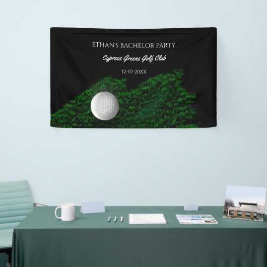 Golfer Junggesellenabschied - Grüner Golfball - Go Banner (Messeveranstaltung)