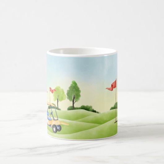 Golfer-Kaffee-Tasse Verwandlungstasse (Mittel)