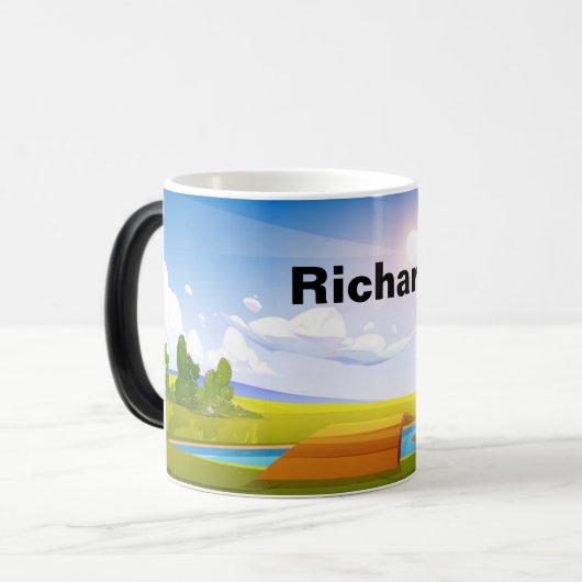 Golfer-Kaffee-Tasse Verwandlungstasse (Vorderseite Links)