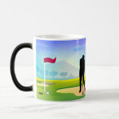Golfer-Kaffee-Tasse Verwandlungstasse (Links)