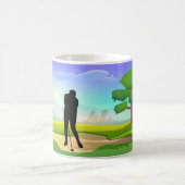 Golfer-Kaffee-Tasse Verwandlungstasse (Mittel)