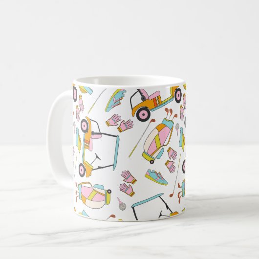 Golfer Kaffeetasse (Vorderseite Links)