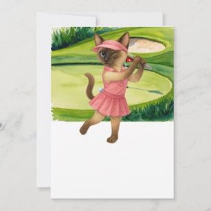 Golfer Katze Turnier Einladung