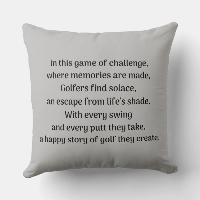 Golfer Kissen (Rückseite)