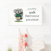 Golfer Koala Geburtstagsfeier Banner (Insitu)