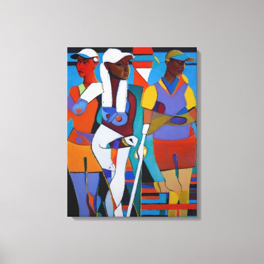 Golfer Komposition IIV - Leinwand Art Print (Vorderseite)
