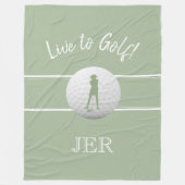 Golfer Ladys Sport Template Sage Green Custom Fleecedecke (Vorderseite)