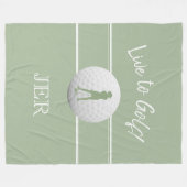Golfer Ladys Sport Template Sage Green Custom Fleecedecke (Vorderseite (Horizontal))