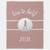 Golfer Ladys Sports Trendrosa Dusty Rose Custom Fleecedecke (Vorderseite)