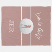 Golfer Ladys Sports Trendrosa Dusty Rose Custom Fleecedecke (Vorderseite (Horizontal))