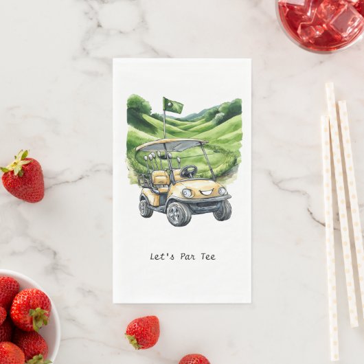 Golfer Lass uns Par Tee für Party feiern     Serviette (Beispiel)