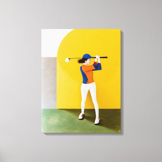 Golfer Leinwand Printmedien (Vorderseite)