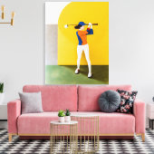 Golfer Leinwand Printmedien (Insitu (Wohnzimmer))