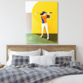 Golfer Leinwand Printmedien (Insitu (Schlafzimmer))