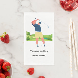 Golfer Let's Par T-Shirt für Party lustiges Sprich Serviette