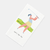 Golfer Let's Par T-Shirt für Party Paper Guest Tow Serviette (Ecke)
