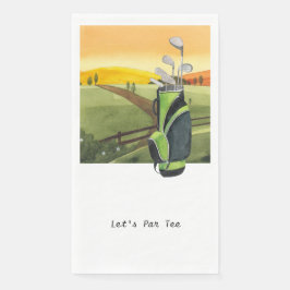 Golfer Let's Par T-Shirt für Party Paper Handtuch Serviette