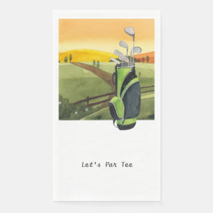Golfer Let's Par T-Shirt für Party Paper Handtuch Serviette