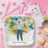 Golfer Let's Par T-Shirt für Party Pappteller (Party)