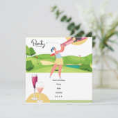 Golfer Let's Par T-Shirt für Party Save The Date (Stehend Vorderseite)