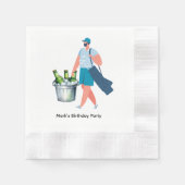 Golfer Let's Par T-Shirt für Party Serviette (Vorderseite)