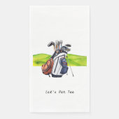 Golfer Let's Par T-Shirt für Party Serviette (Vorderseite)