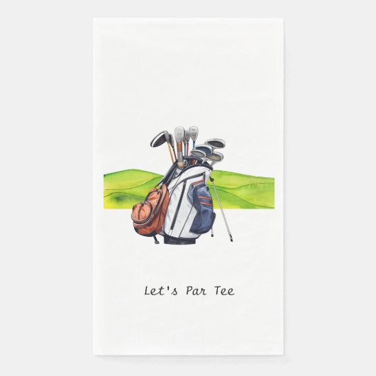 Golfer Let's Par T-Shirt für Party Serviette (Vorderseite)
