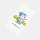 Golfer Let's Par T-Shirt für Party Serviette (Ecke)