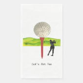 Golfer Let's Par T-Shirt für Party Serviette (Vorderseite)