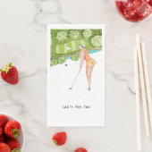 Golfer Let's Par T-Shirt für Party Serviette (Beispiel)