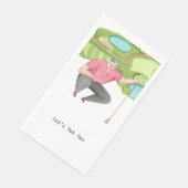 Golfer Let's Par T-Shirt für Party Serviette (Ecke)