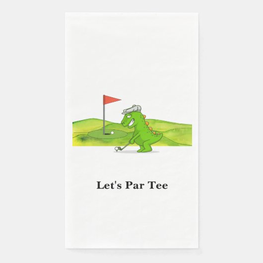 Golfer Let's Par T-Shirt für Party Serviette (Vorderseite)