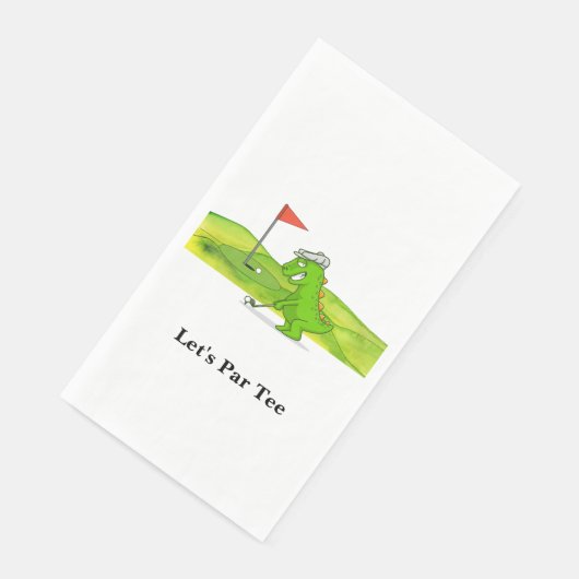 Golfer Let's Par T-Shirt für Party Serviette (Ecke)