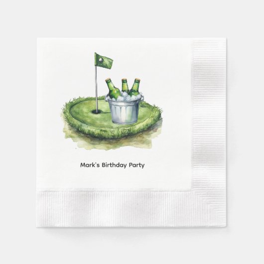 Golfer  Let's Par Tee for Party  Serviette (Vorderseite)