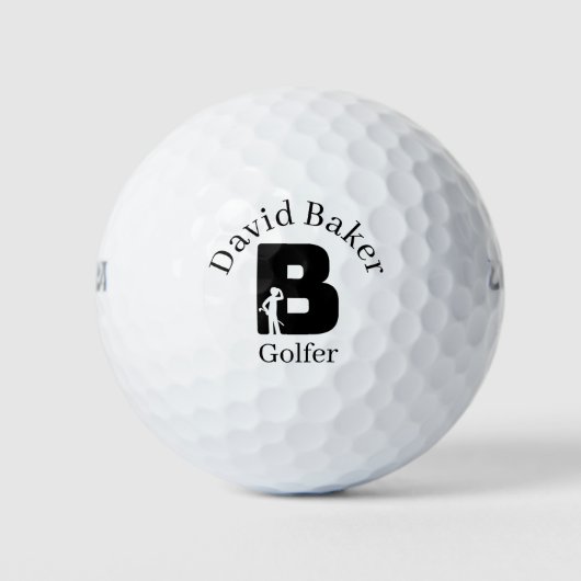 Golfer Letter B Golfball (Vorderseite)