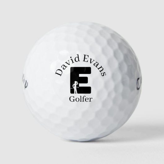 Golfer Letter E Golfball (Vorderseite)