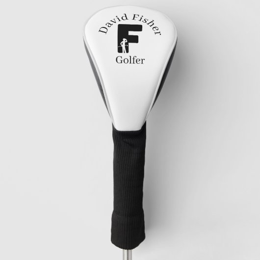 Golfer Letter F Golf Headcover (Vorderseite)