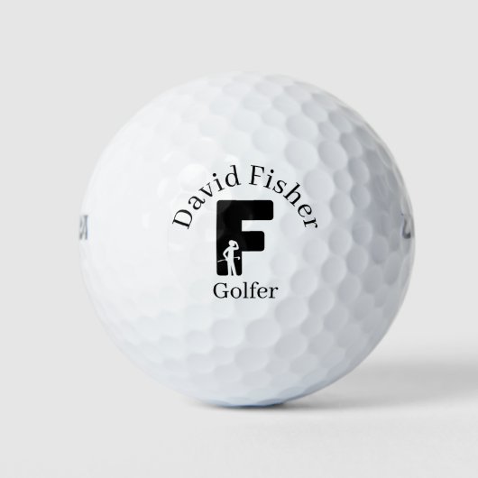 Golfer Letter F Golfball (Vorderseite)