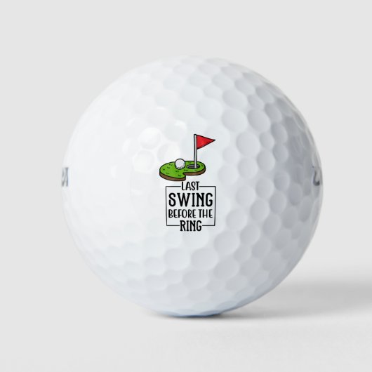 Golfer letzter Schwung vor dem Ring Golfball (Vorderseite)