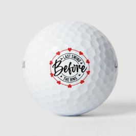 Golfer letzter Schwung vor der Ringbachelor-Party Golfball